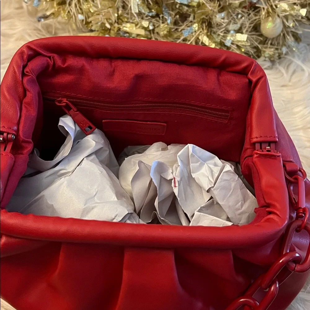 Badgley Mischka Red Women Bag NWT - Picture 6 of 9